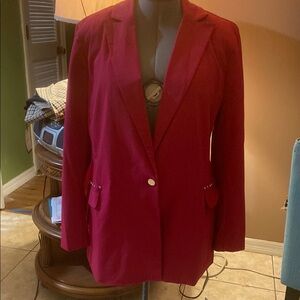 Thalia Sodi Red Blazer Classic Suit Jacket